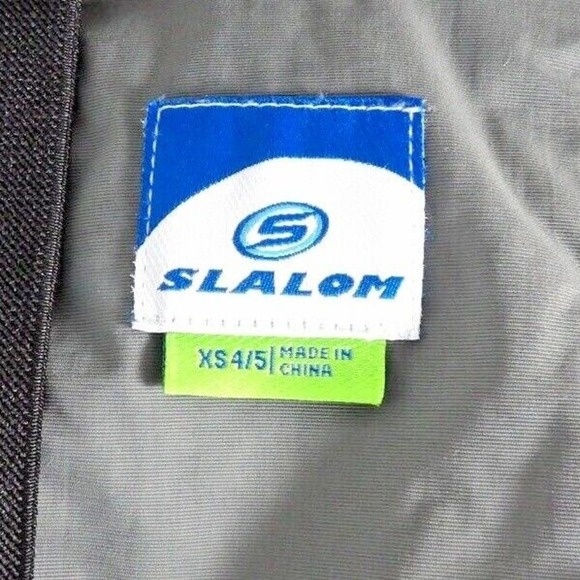 Slalom Unisex Kids Gray Pull On Insulated Ski Snow Bib Pants Size XS 4-5 - Picture 3 of 3